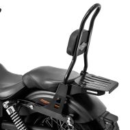 Sissybar für Harley Davidson Street Bob 09-17/LR Craftride Fast Rider-L inkl. Gepäckträger schwarz_1