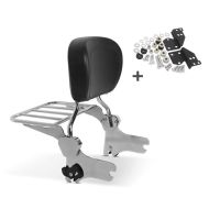 Sissy Bar + Rear Rack + Docking Kit fits for Harley Davidson Road King 97-08 chrome Craftride