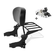 Sissy Bar + Gepäckträger + Docking-Kit für Harley-Davidson Electra Glide Standard 97-08 schwarz Craftride_0