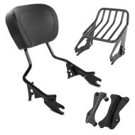 Sissybar mit Gepäckträger W1 und Montagekit für Harley Touring 09-13 schwarz_0