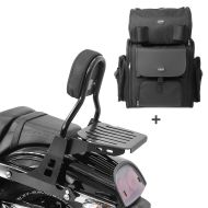 Sissybar CL + Hecktasche für Harley Dyna Fat Bob 10-17 abnehmbar mit Gepäckträger Craftride_0