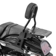 Sissybar fits for Harley Davidson Dyna Fat Bob 10-17 Craftride Fast Driver-M incl. Rear rack black