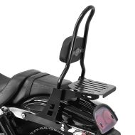 Sissybar fits for Harley Davidson Dyna Fat Bob 10-17 Craftride Fast Rider-L incl. Rear rack black