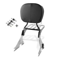 Sissy Bar mit Gepäckträger und Docking Kit für Harley Davidson Sportster 1200 Custom 04-20 chrom Craftride_0