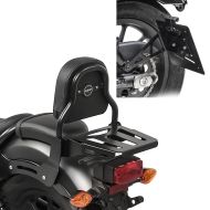 Set Sissybar mit Gepäckträger + Kennzeichenhalter seitlich L für Honda Rebel 500 17-21 Craftride XS3_1