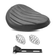 Motorbike Solo Seat Craftride Spring Seat with springs for Custombikes in black