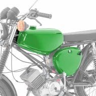 Tank / Petrol Tank compatible with Simson S51 / S50 / S70 with side cover Craftride green