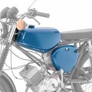 Tank / Petrol Tank compatible with Simson S51 / S50 / S70 with side cover Craftride blue