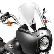 Headlight Fairing MG5 fits for Harley Davidson Dyna Street Bob 06-17 Windshield black matt-clear Craftride
