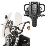 Set Windshield + Sturzbügel für Honda Rebel 500 17-21 Craftride CW1 klar_1