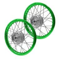 Set 2x Spoke wheel rim aluminum 1,6x16 for Simson S51 S50 S70 Schwalbe KR51 alloy Craftride AF16S green
