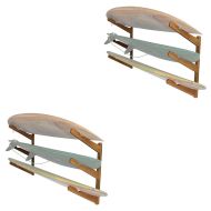 Set 2x Bamboo surfboard holder BH7 Divit snowboard / ski wall mount