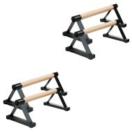 Set 2x Indoor Calisthenics Wooden Grips Divit IC1 Gymnastics Parallettes black