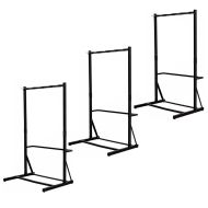 3X Freestanding bike rack for 5 bikes steel 117 x 91.5 x 205.5 cm RI98 black