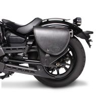 Motorrad Satteltasche links Craftride Indiana 10Ltr Seitentasche für Chopper schwarz_1