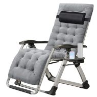Deck chair Divit SR11 garden lounger with cushion foldable gray