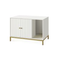 Feandrea cat litter box cabinet Divit BK2718 cat litter box with scratching mat 80 x 50 x 55 cm