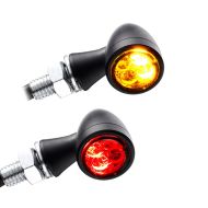 LED turn signal with rear and brake light for Cruiser CustomSlim Lumitecs TX1 tinted black CB17570