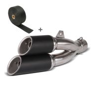 Set SA6 Auspuff Twin Edelstahl und Hitzeschutzband für Yamaha YZF-R6 / YZF-R3 / YZF-R1 Zaddox_1