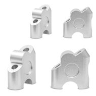 2x Handlebar riser Tourtecs 30mm Aluminium for Handlebars with Ø 22mm 7/8" silver Discount Set
