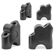 2x Handlebar riser / Handlebar Extension Tourtecs 30mm Aluminium for Handlebars with Ø 22mm 7/8" black Discount Set