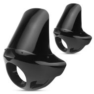 2x Headlight Fairing for cruiser and bobber Windshield Lamp mask VD8 black Discount Set