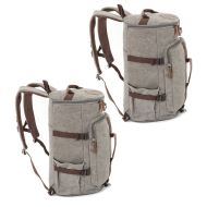 2x Motorcycle Roll bag Craftride VG5 Tail bag Vintage 30Ltr in light grey Discount Set