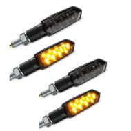 2x LED indicators motorcycle / turn signals Lumitecs TX10 2 pieces tinted black Discount Set