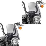 2x Windschield / Windscreen for chopper + cruiser universal FB2 smoke grey Discount Set