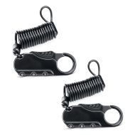 2x Helmet lock motorcycle / combination lock Tourtecs black Discount Set
