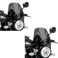 2 x Windshield Puig Mito Universal Windscreen Fly Screen dark smoke Set Discount