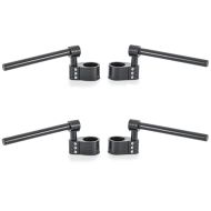 2x Motorcycle Clip On Handlebars Zaddox Vario with riser for 51mm forks Aluminium Discount Set