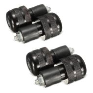 2x Handle bar end / motorcycle slider cap Tourtecs LE6 for universal handlebars blk Discount Set