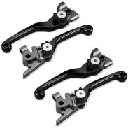 2x Set Brake + Clutch Lever Folding compatible with KTM EXC / -F SX / -F 14-21 Flex black Discount Set