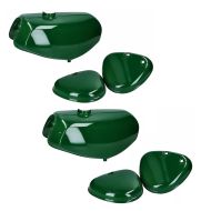 2x Tank / Petrol Tank compatible with Simson S51 / S70 with side cover Craftride dark green Discount Set