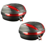 2x Motorbike Topcase Bagtecs PT 30 Litre black Discount Set