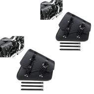 2x Motorcycle saddlebag for cruisers side bag Craftride SB4 right black Discount Set