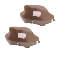 2x Windshield Wave 8" fits for Harley Davidson Electra-Street Glide 96-13 brown smoke Craftride Set Discount