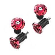 2x Handle bar end / motorcycle slider cap Tourtecs LE1 for universal handlebars red Discount Set