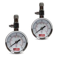 2x Tyre pressure gauge / tyre gauge analog Tourtecs RM2 0-4 bar Discount Set