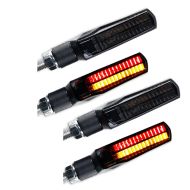 2x LED indicator motorcycle Lumitecs TX5 tinted black with brake and taillight Discount Set