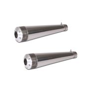 2x Craftride Exhaust Muffler Boost Motorbike Rear Silencer Caferacer Scrambler Custombike Stainless Steel Discount Set