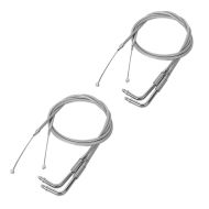 2x Throttle Cable 100cm fits for Harley Davidson Road King 96-07 Stainless Steel/Nylon Craftride Set Discount