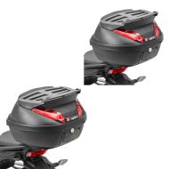 2x Motorcycle Top Box Bagtecs RHM Top Case Universal 42 Litres with luggage rack Discount Set