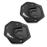 2x Side stand foot enlarger compatible with Yamaha Tenere 700 19-24 Kickstand enlargement Motoguard black Discount Set