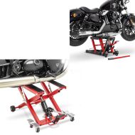 Set: Hebebühne Mid-Lift XL heber bis 500kg in rot + Hebebühne Lift L für Harley und Chopper -680 kg rot_1