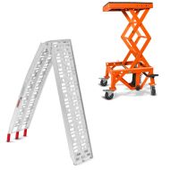 Set: Enduro heber Cross-Lift XL für Dirt-Bikes von orange + Auffahrrampe bis 340 kg Alu-I klappbar_1