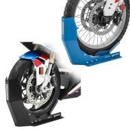 Set: Wheel Chock Easy-Fix Front Stand up to 21 Inch blue + Wheel Chock Easy-Fix Front Stand up to 21 Inch -mate