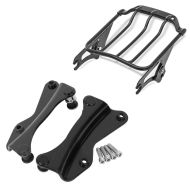 Set: Gepäckträger AW für Harley Touring Modelle 09-21 + 4-Punkt-Montagekit für Harley Touring 14-20 schwarz_1