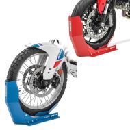 Set: Wheel Chock Easy-Fix Front Stand up to 21 Inch blue + Wheel Chock Easy-Fix Front Stand up to 21 Inch red